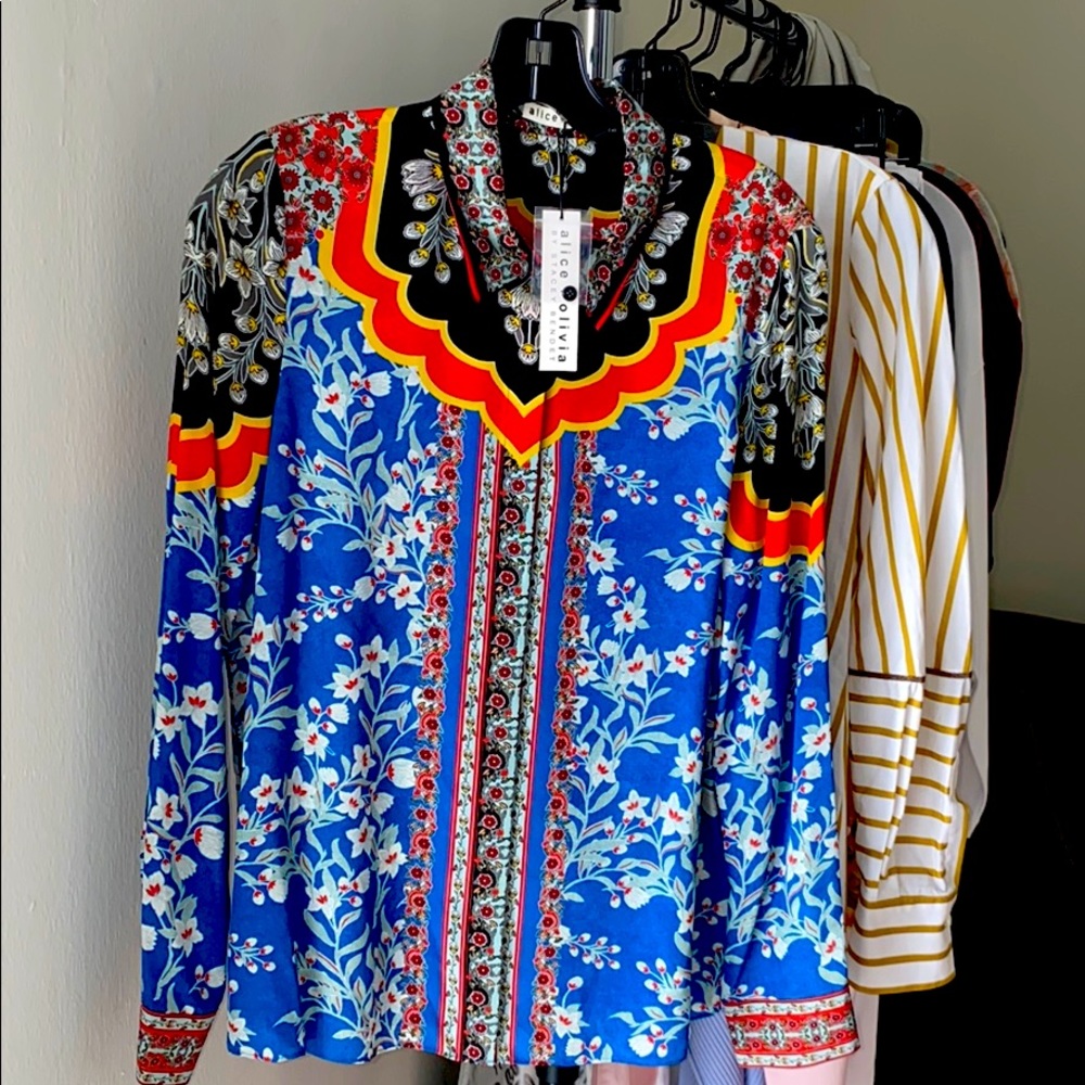 Alice + Olivia silk shirt